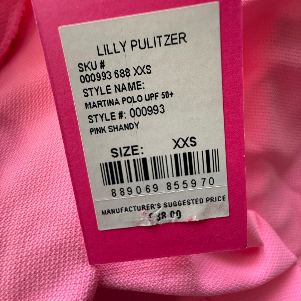 Lilly Pulitzer UPF 50+ Athletic Martina Polo Top Ruffle Trim Sleeveless XXS - Picture 7 of 8